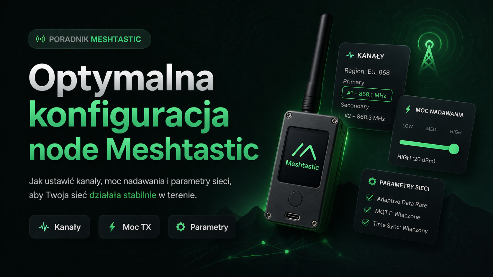 Optymalna konfiguracja node Meshtastic